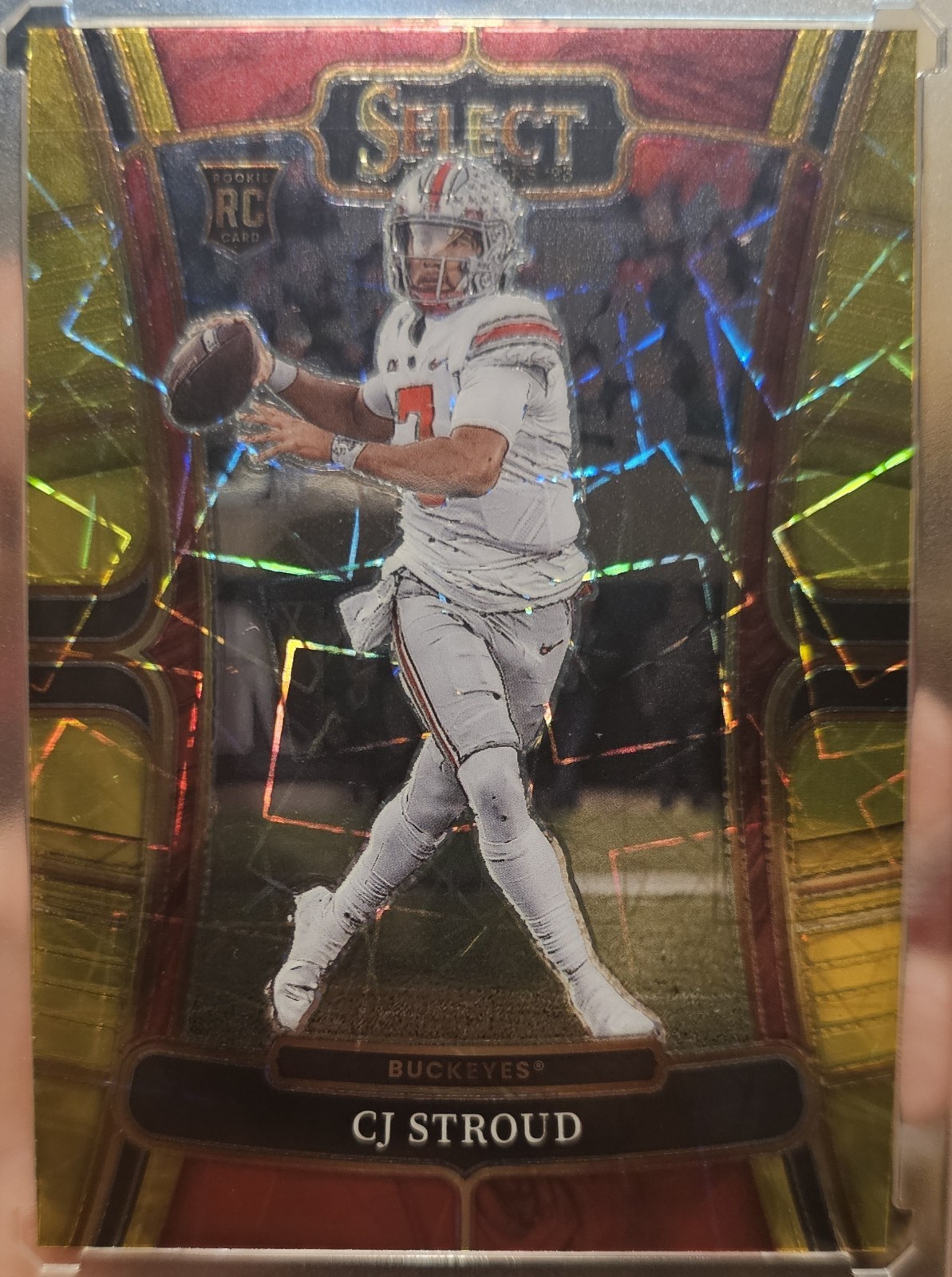 2023 Panini Select Draft Picks - Concourse C.J. Stroud #2 Gold Lazer Prizm (RC)