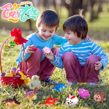 318 pcs filled Easter Eggs with Toys Easter Egg Fillers 100 pack Easter egg w...