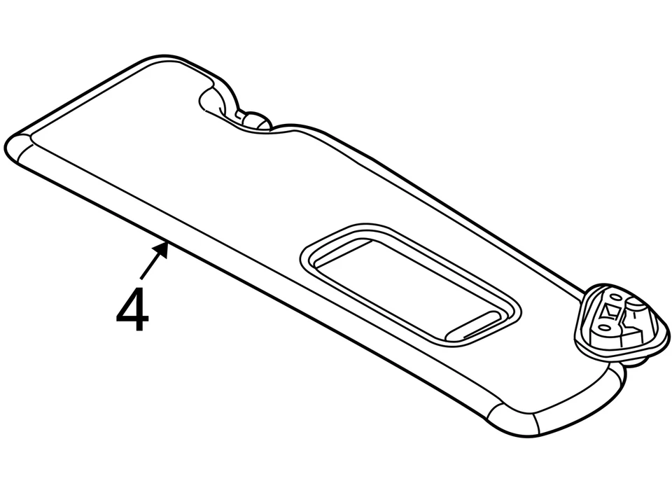 Espejo parasol izquierdo negro BMW 330i 2001-2006 parasol conductor negro PXGU3 Foto 4 de 4