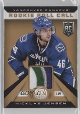 2013-14 Totally Certified Rookie Roll Call Gold 12/25 Nicklas Jensen Patch 2rz