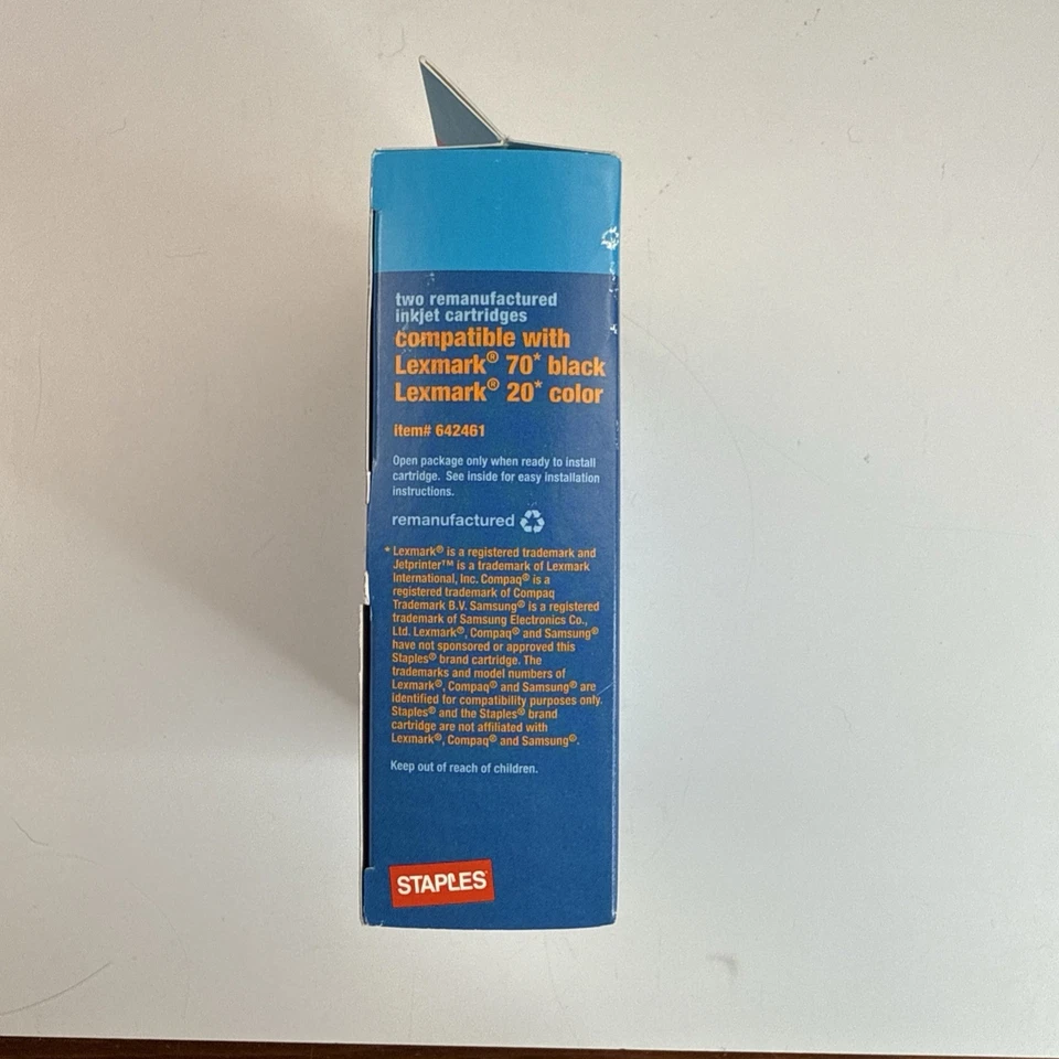 STAPKES Inkjet Cartridges Compatible with Lexmark 70* Black and 20* Color NIP - Image 2 of 4