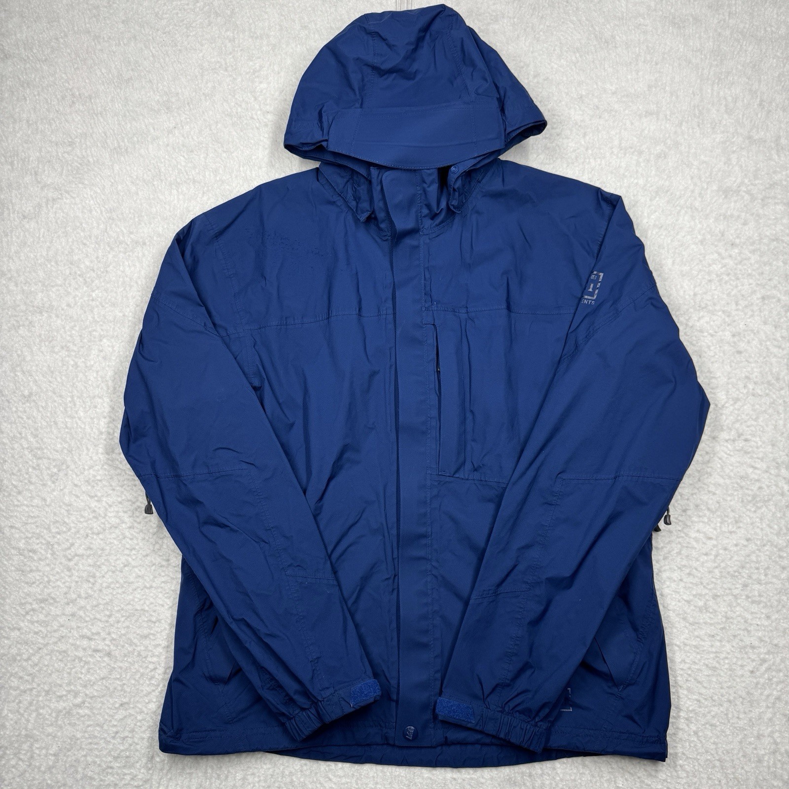 REI E1 Elements Rain Jacket Blue Waterproof Full … - image 1