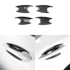 4pcs Carbon Fiber ABS Door Handle Bowl Cover Trim For Chevrolet For Trax 