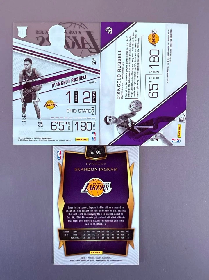 D'Angelo Russell 2015-16 Panini Prestige Acetate RC #24 - Image 2 of 2