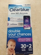 Clearblue Advanced Digital Ovulation Test Kit, 30+2Ct Exp 05/2027 #L10