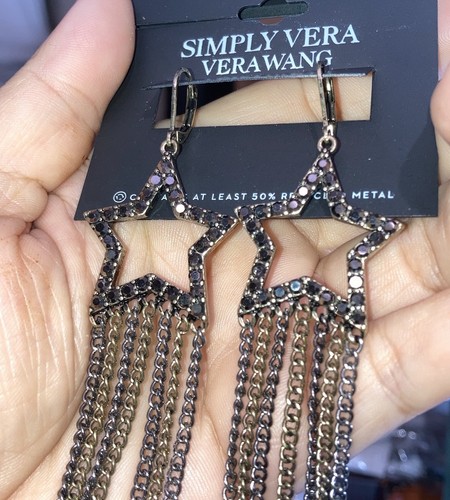 NEU Vera by Vera Wang Himmlische Kristall Stern Kette Ohrhänger - Bild 6 von 8