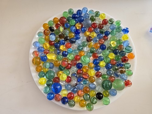 VTG Marble Mixed Large Lot Various Glass Swirl Large And Small Multicolor - Picture 22 of 24