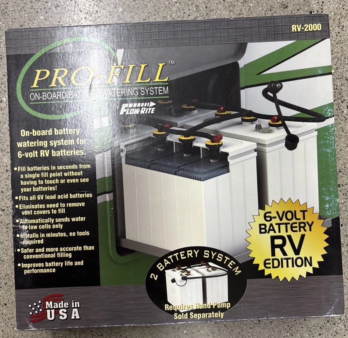 Flow-Rite Rv2000 Pro-Fill Rv Edition 2 Battery Kit