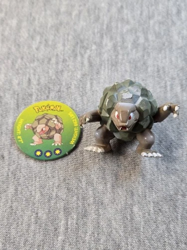Vintage 1998 Pokémon Golem Figure TOMY Action Toy & Pog #76 Nintendo Collectible