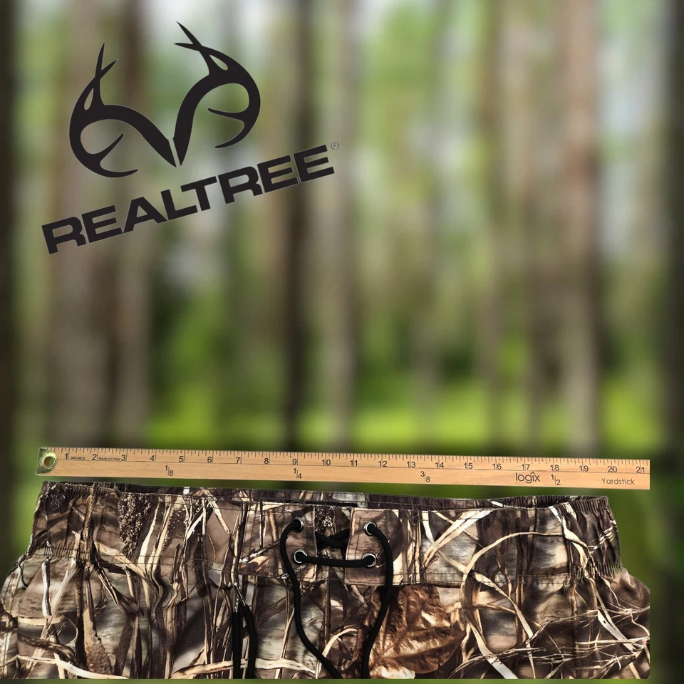 Pantalones cortos de tabla Realtree Advantage Max-4 HD para hombre talla 40 100 % poliéster Foto 4 de 4