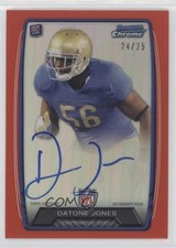 2013 Bowman Rookie Chrome Refractor Red 24/25 Datone Jones #RCRA-DJ Auto 0i21