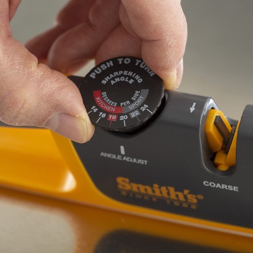 Adjustable Angle 2-Stage Knife Sharpener - Grey/Yellow, Restores Blades for H... - Picture 9 of 9