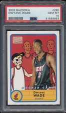 2003-04 Bazooka Dwyane Wade ROOKIE CARD BLUE CHIP LOW POP PSA 10