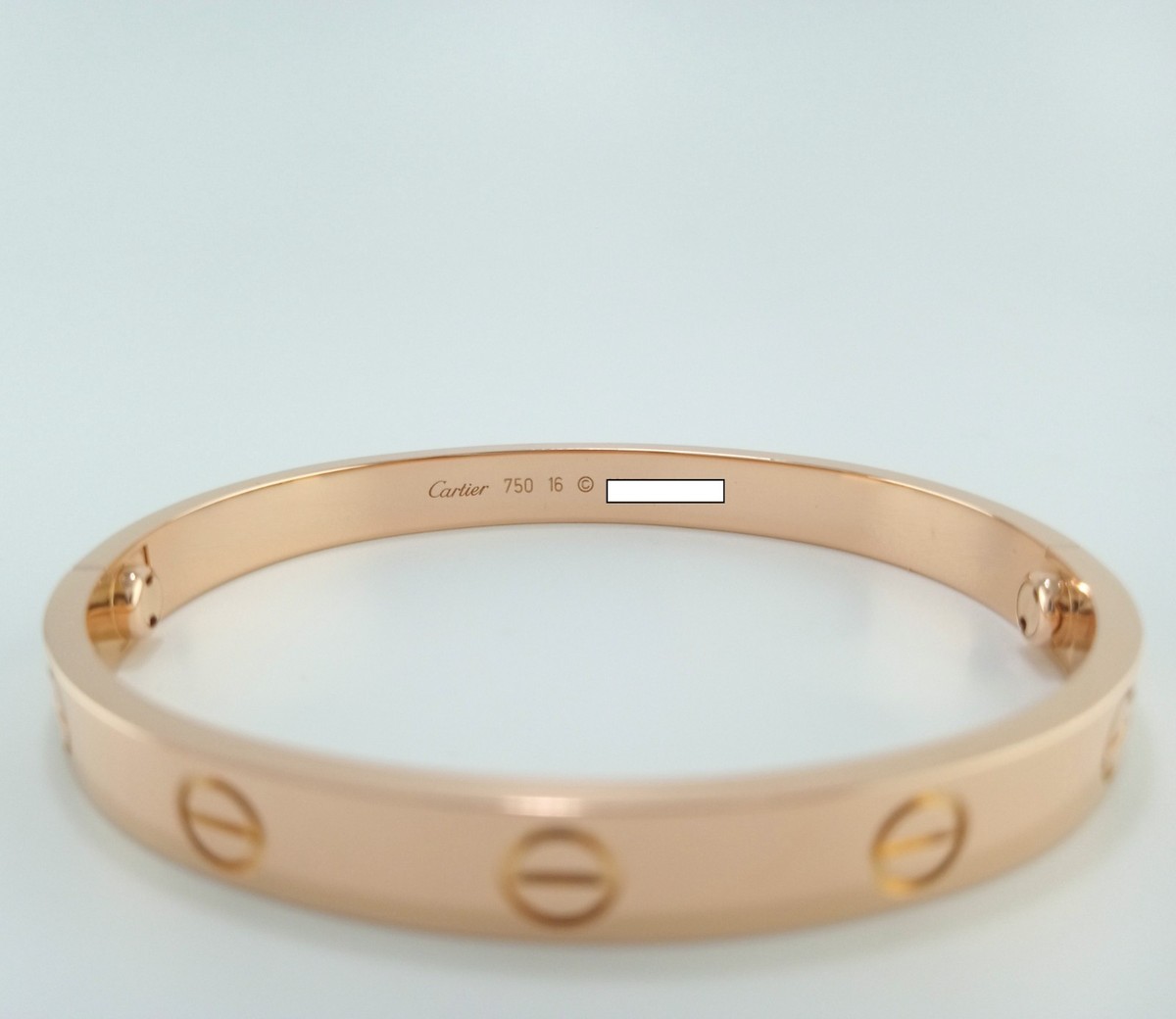CARTIER LOVE CLASSIC BRACELET 18K ROSE GOLD NEW VER SIZE 16 W/ BOX