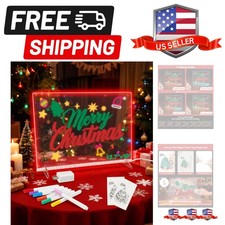 Led Note Board with 7 Colors: 13.7"X10" 4 Modes and 8 Piece Set Acrylic Dry E...