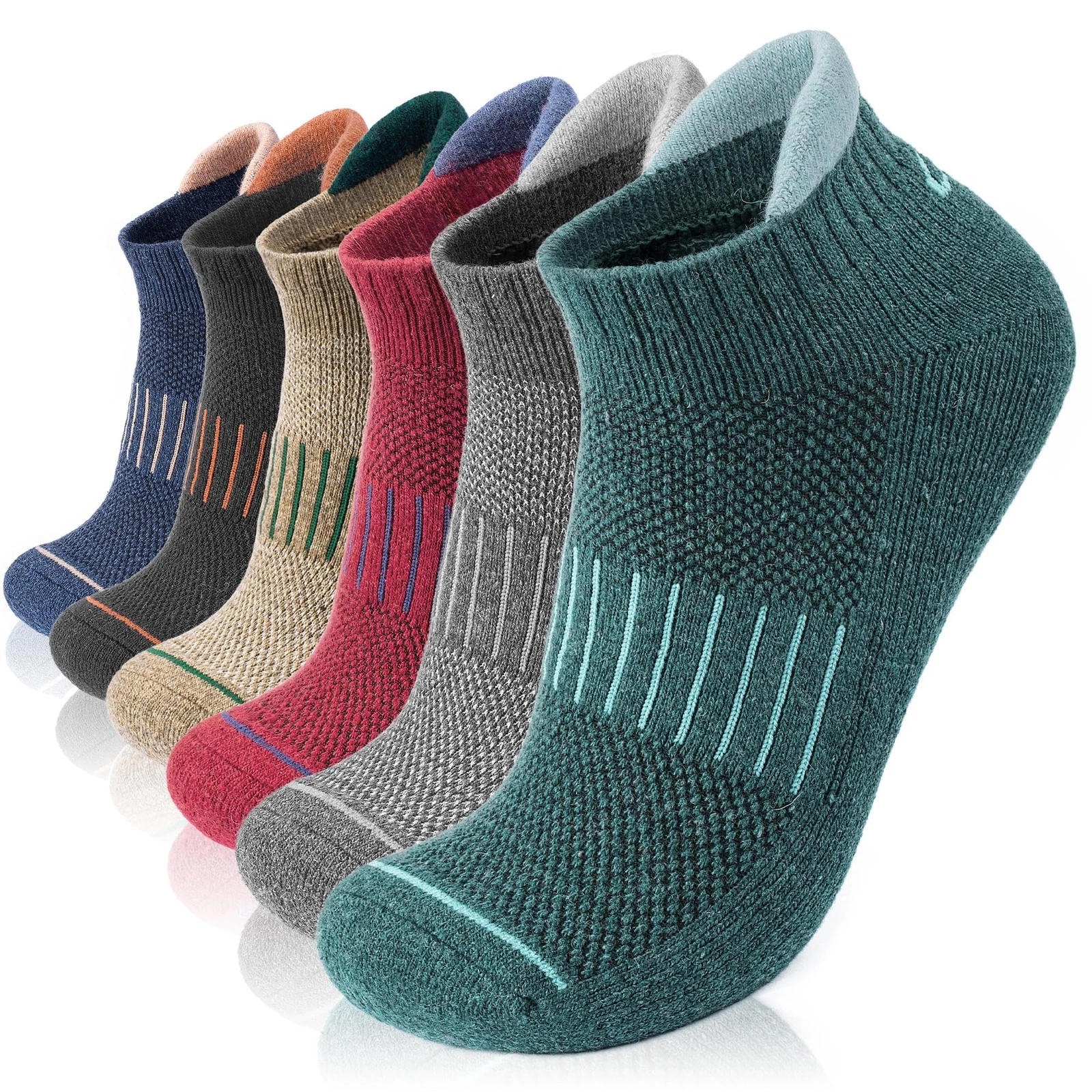 Merino Wool Ankle Hiking Running Socks for Men Women Breathable Compression T...