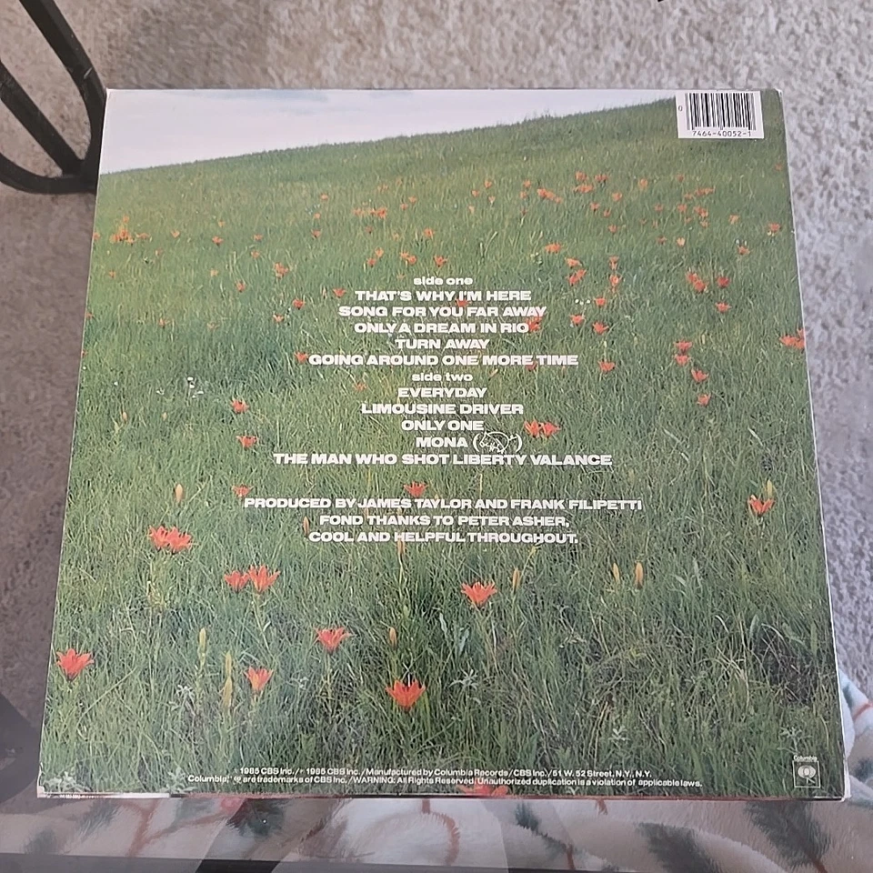 1985 James Taylor "That's Why I'm Here" LP Vinyl Record Columbia Rec. EX/VG+! - Image 2 of 4