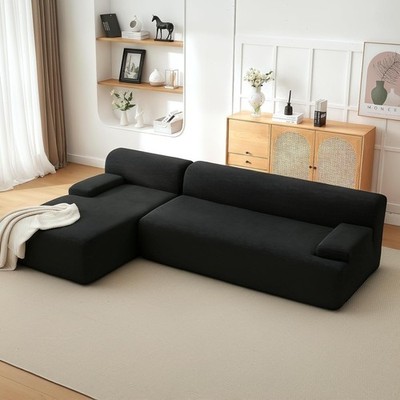 Ecksofa mit Schlaffunktion L-Form Modulares Sofa 270cm 4 Sitzer modernes Ecksofa
