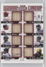 2022 Leaf Lumber Legendary Lineup Relics Red 2/3 Tony Perez Roberto Alomar 0s0g