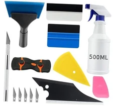 9 Pcs Vehicle Car Window Tint Application Tools Kit Glass Protective Film 