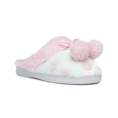 white pom pom slippers