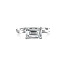 IGI Certified Diamond Engagement Ring VS1 F Emerald Cut 2 Ct Lab-created Special