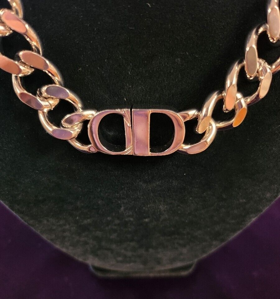 Christian Dior CD ICON Chain Link Necklace w/Box & Paperwork Christian Dior CD ICON Chain Link Necklace w/Box & Paperwork
