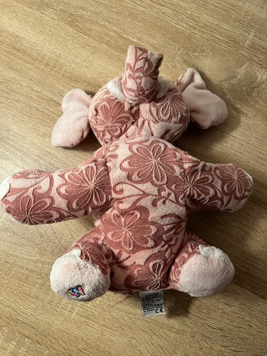 Ganz Webkinz Batik Elephant Plush 9" Stuffed Animal Toy Pink Floral - Picture 7 of 9