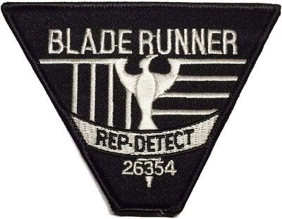 Blade Runner Rep-Detect Logo 4'' Tall Embroidered Iron on Patch