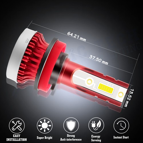 2X 6000K Xenon White LED Fog Driving Light Bulbs For Audi A4 S4 2002-2016 - Picture 3 of 12