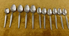 National Stainless GRANADA (4) Soup Spoons (6) Teaspoons + Sugar Spoon