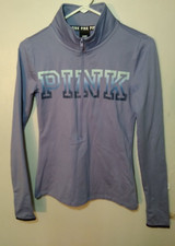 Victoria's Secret PINK Ultimate Half Zip Pullover Lilac Ombre Mock/High Neck XS