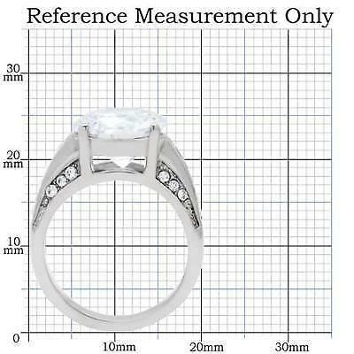 Enorme anillo de boda solitario de circón cúbico brillante AAA CZ TK187 Foto 2 de 4