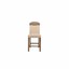acme maurice counter height chair set of 2 in khaki linen and oak