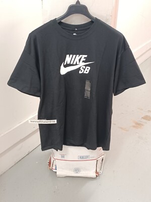 NIKE SB LOGO SKATE TEE SHIRT CV7539-010 BLACK MENS SIZE XL