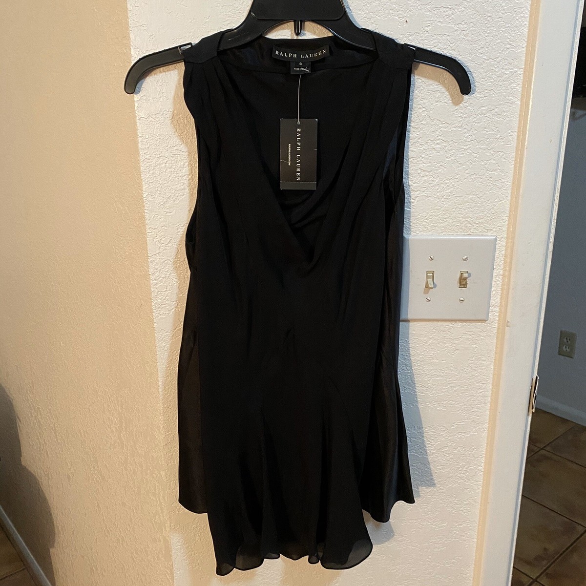 black silk tunic top