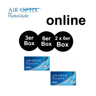 Alcon --AIR OPTIX® plus HydraGlyde® 3er, 6er oder 2x6er Box Premium SiHy Linsen