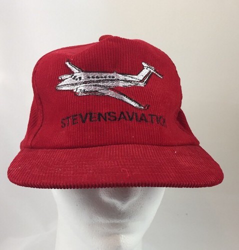 Aviation Mens Baseball Cap Hat Red Corduroy Adjustable SnapBack - 第 1/6 張圖片