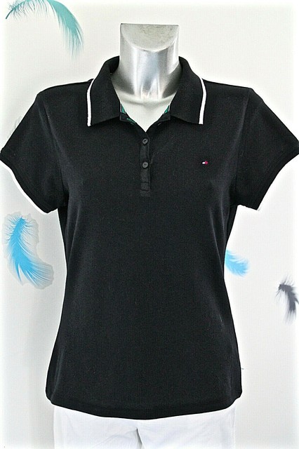 joli polo noir femme TOMMY HILFIGER GOLF taille L/G  excellent état