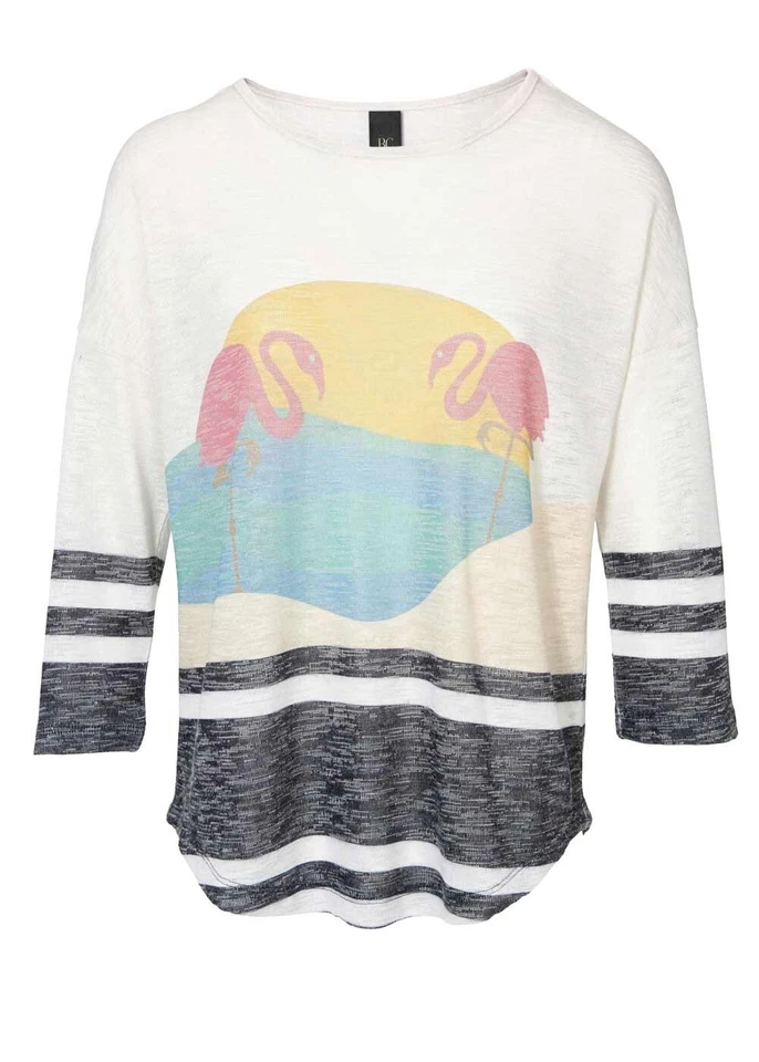 NEU Übergröße schicker Damen Feinstrick Druck Pullover mit 3/4 Armelänge Gr. 48 - Bild 2 von 4