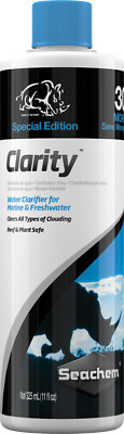 SEACHEM CLARITY 325 mL Freshwater/Marine Clear Remove Cloudy Aquarium Water 