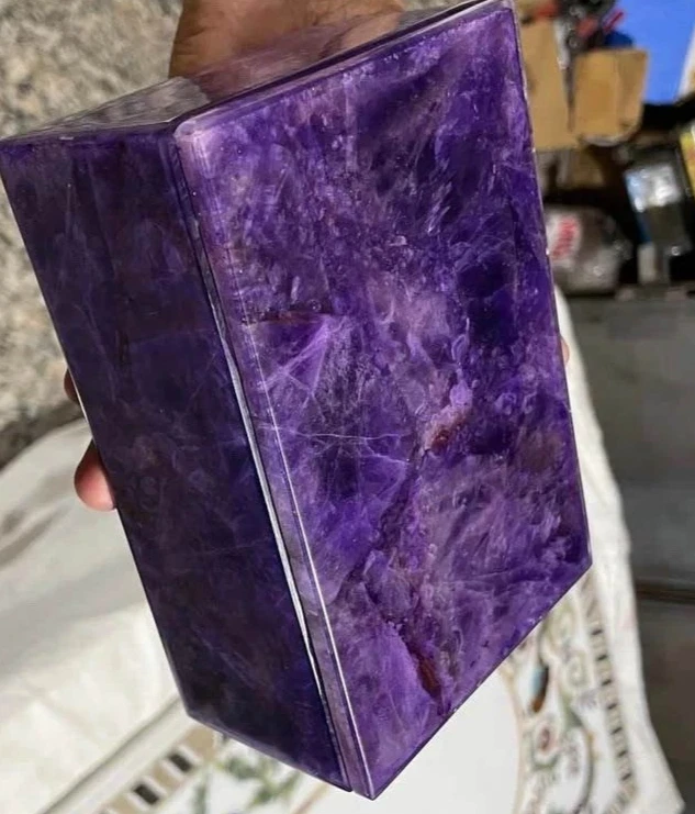 Шкатулка для ювелирных изделий с аметистом многоцелевая для хранения и организации случайных подарков - Изображение 4 из 4