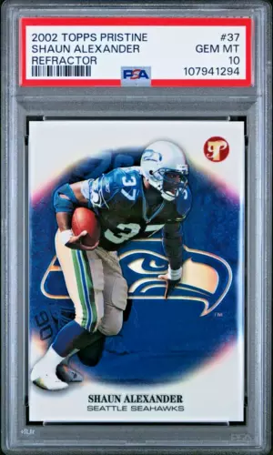 2002 Topps Pristine 37 Shaun Alexander Refractor #/349 PSA 10 POP 2 Seahawks