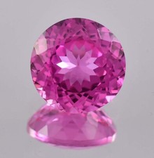 Flawless 15 x 15 MM Natural Ceylon Pink Sapphire Loose Gemstone GIT Certified