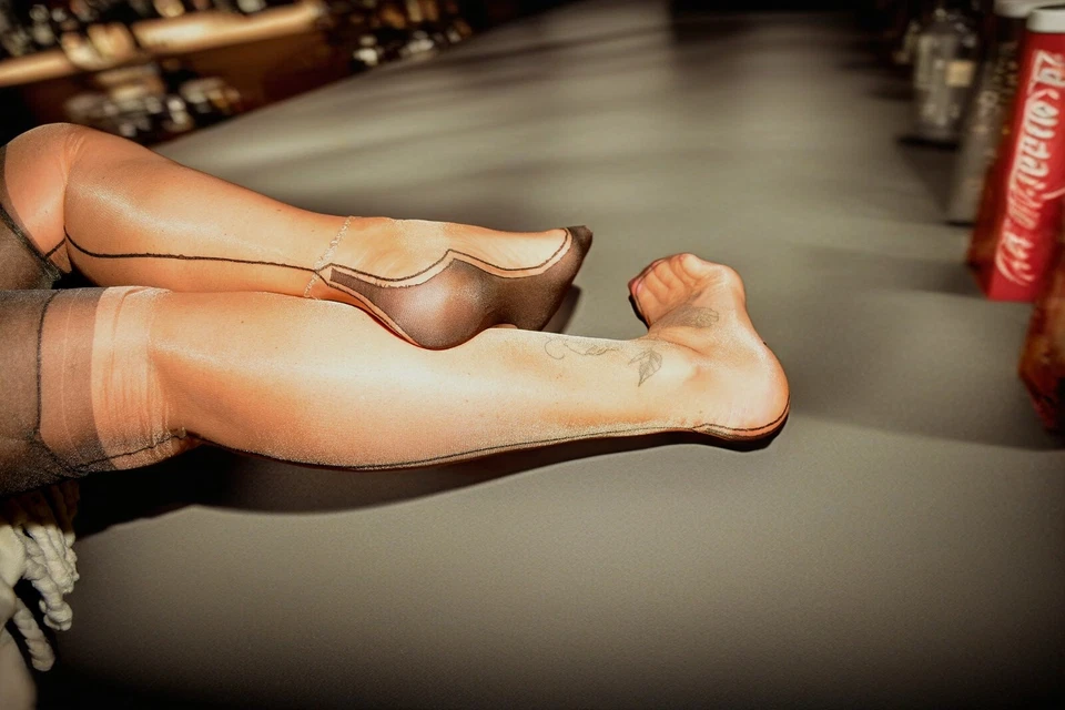 10 X RHT Straps 100 % Nylon Strümpfe nicht dehnbar Gr. S-L mit Naht 10 Stück ❤ - Bild 4 von 4