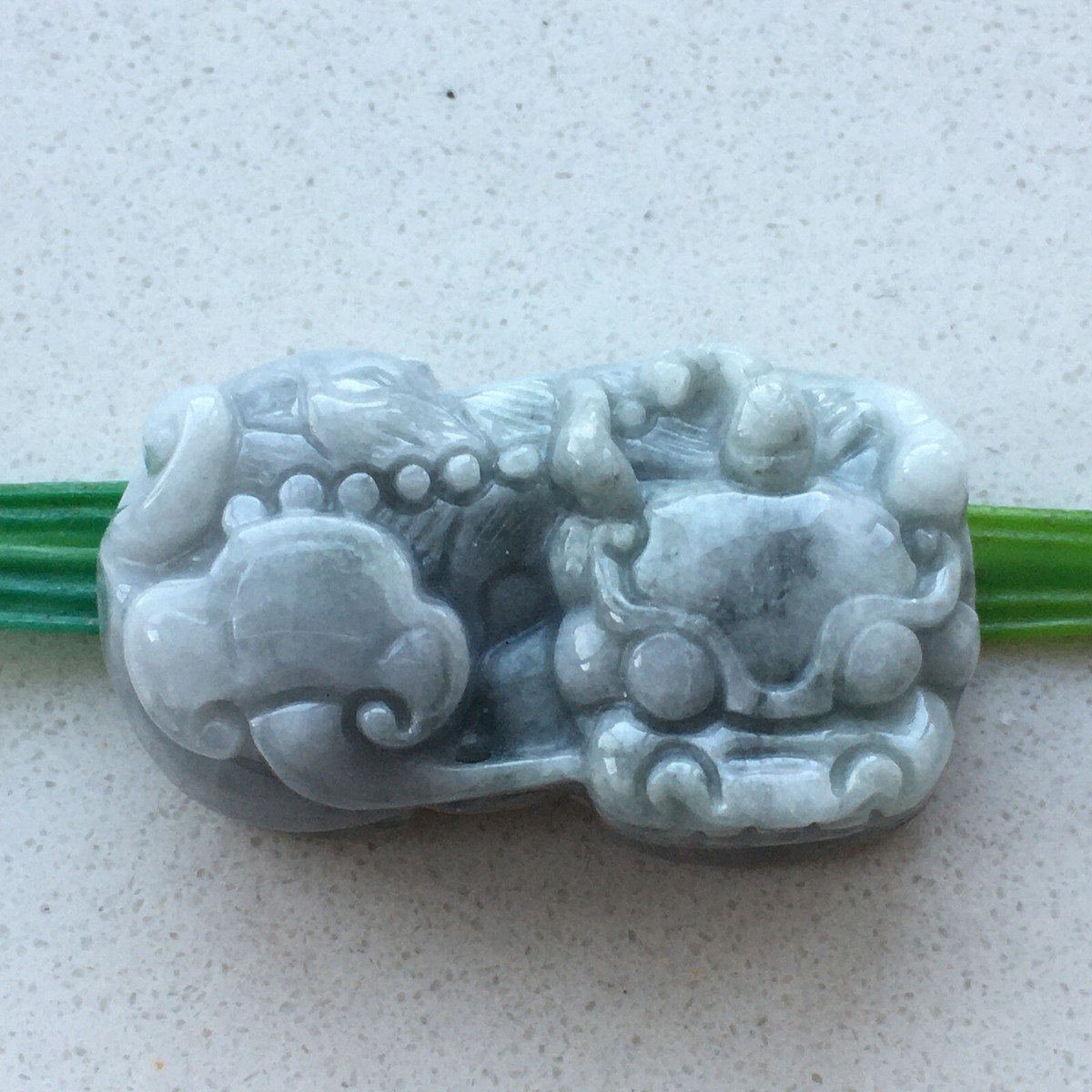 はち はち様オリジナル❗️❗️魔女の長❗️大魔女ペンダント✨ Certified Natural Smoky gray Jade carved Overlord Pi Xiu