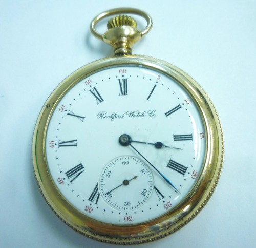 Antique 1910 Rockford Pocket Watch 21j 16s Grade 645 Runs Fine