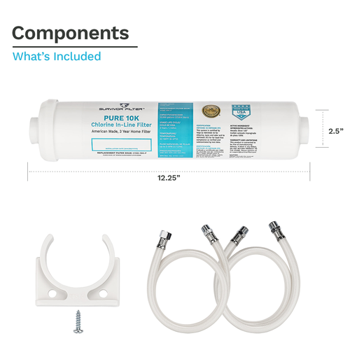 Sistema de filtro de agua para refrigerador de cloro de plomo, certificado NSF42/372 hecho en EE. UU. - Imagen 4 de 7
