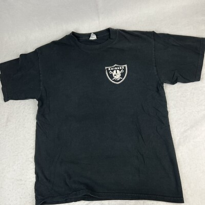 Raiders Nation For Life VTG 90's Shirt L NFL Black Las Vegas