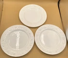 Vintage Vitrock Flower Rim Dinner Plates 10" Set of 3